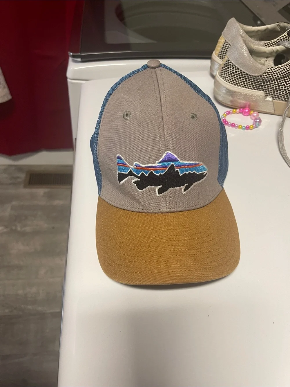 Trucker Hat with Colorful Fish Patch - Patagonia